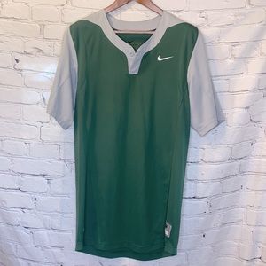 Nike Green Gray Dri-Fit Jersey Athletic Shirt Size Medium